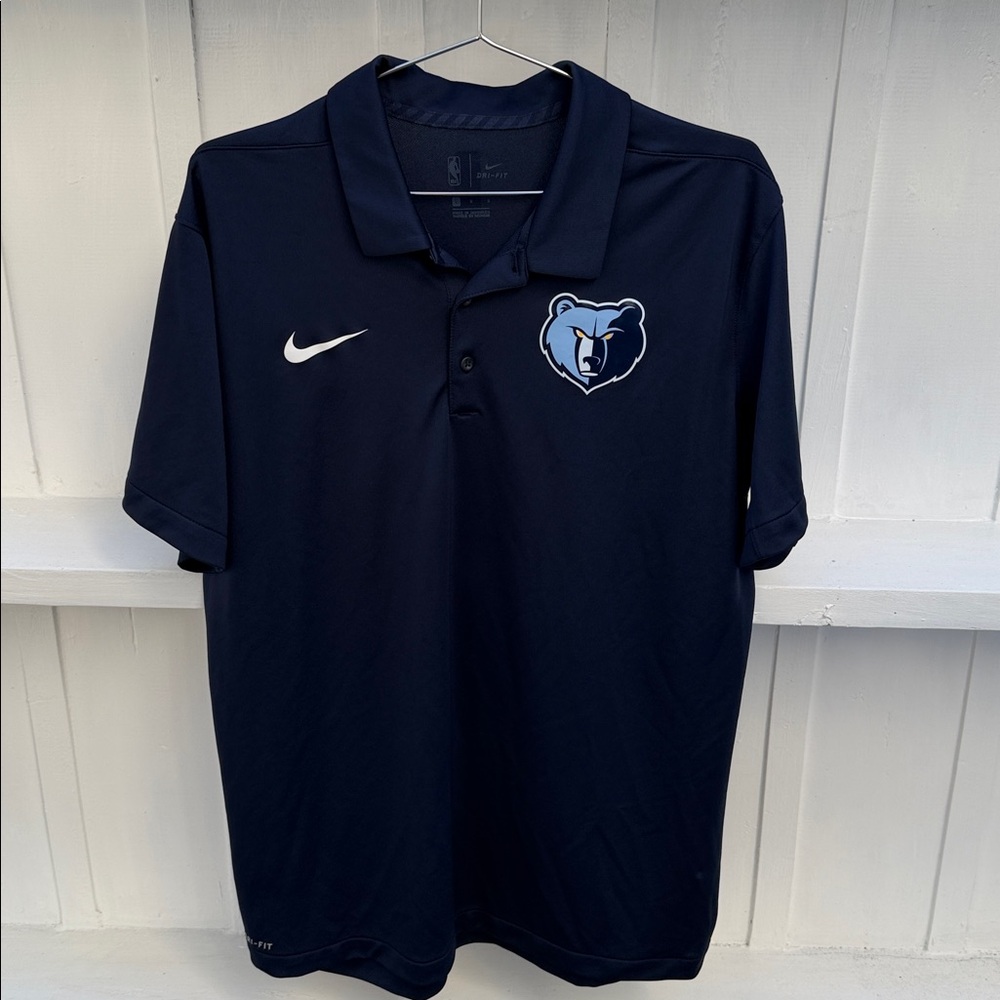 Nike Dark Blue Memphis Grizzlies Polo Shirt. Size Large. Never worn.